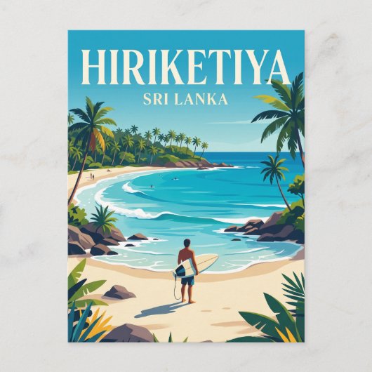 Hiriketiya-baai Sri Lanka Briefkaart (Voorkant)