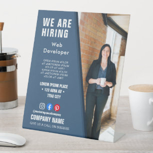 hiring personeel ZAKEN flyer met eigen logo Poster Reclamebord Met Voetstuk