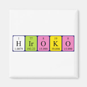 Hiroko periodiek table name magnet