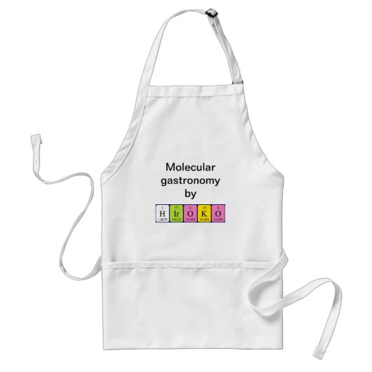 Hiroko periodieke handelsnaam apron standaard schort (Voorkant)