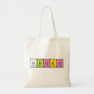 Hiroko Periodieke Naam canvas tas