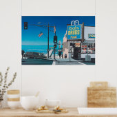 hiroshi nagai kunstschilders pop stad en vliegtuig poster (Keuken)