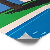 hiroshi nagai kunstschilders pop stad en vliegtuig poster (Hoek)