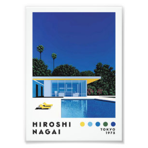 Hiroshi Nagai Style Retro Art Print - Modernist Po Foto Afdruk