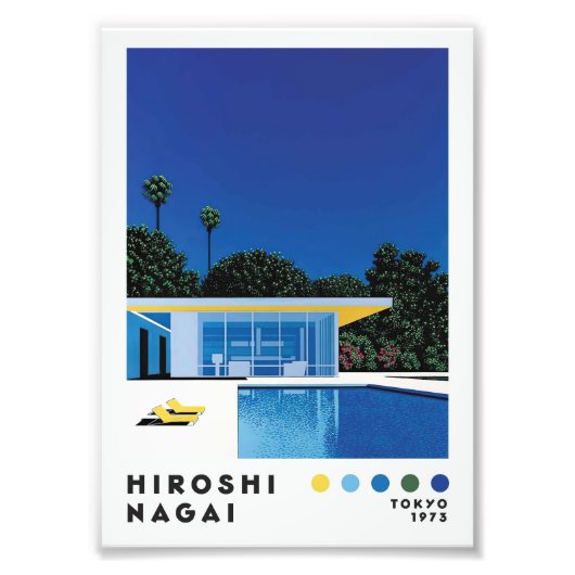 Hiroshi Nagai Style Retro Art Print - Modernist Po Foto Afdruk (Voorkant)