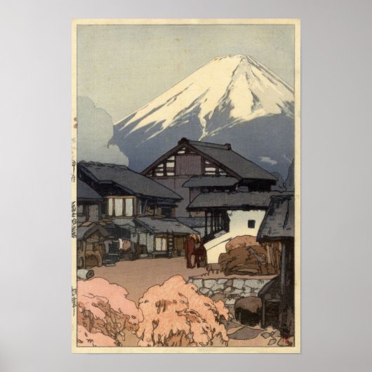 Hiroshi Yoshida Fujiyama uit Funatsu Poster (Voorkant)