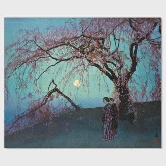 Hiroshi Yoshida Kumoi Cherry Trees Cadeaupapier (Vlak)