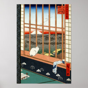 Hiroshige Asakusa Ricefields en Torinomachi Poster