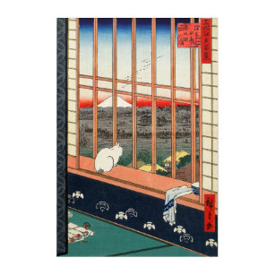 Hiroshige - Asakusa Rijstvelden Acryl Muurkunst