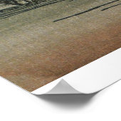 Hiroshige - Avond Uitzicht van een tempel in de he Poster (Hoek)