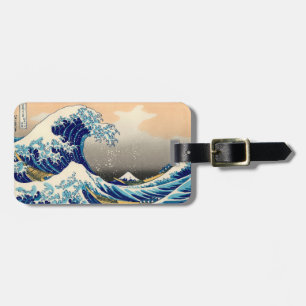 Hiroshige de Grote Golf van Kanagawa Bagagelabel