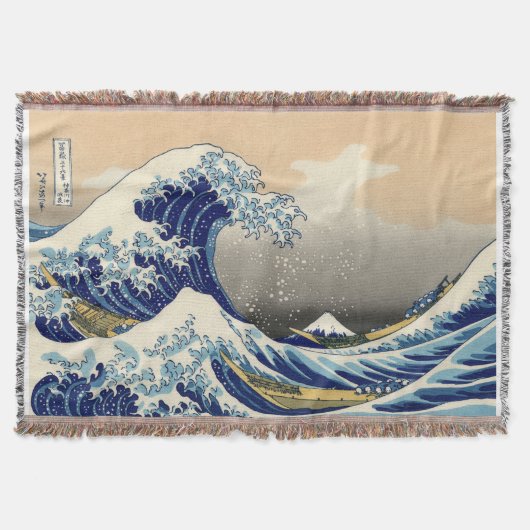 Hiroshige de Grote Golf van Kanagawa Deken (Voorkant)