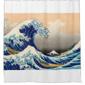 Hiroshige de Grote Golf van Kanagawa Douchegordijn (Voorkant)