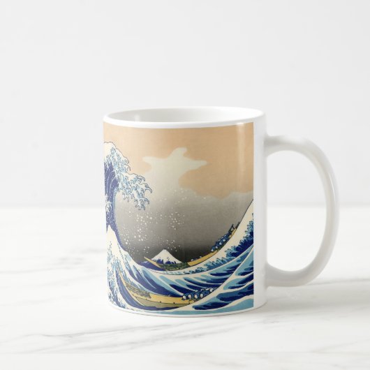 Hiroshige de Grote Golf van Kanagawa Koffiemok (Rechts)
