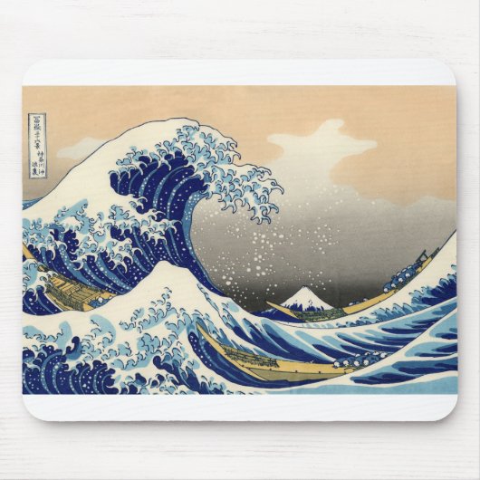 Hiroshige de Grote Golf van Kanagawa Muismat (Voorkant)
