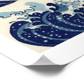 Hiroshige - De grote golf van Kanagawa Poster (Hoek)