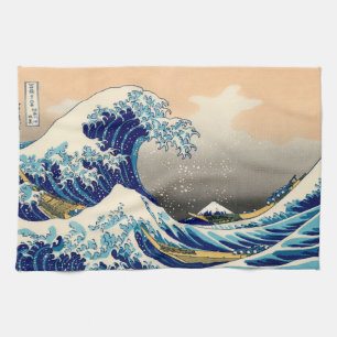 Hiroshige de Grote Golf van Kanagawa Theedoek
