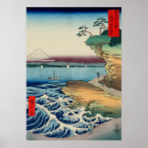 Hiroshige: De kust bij Hota in de provincie Awa, 1 Poster