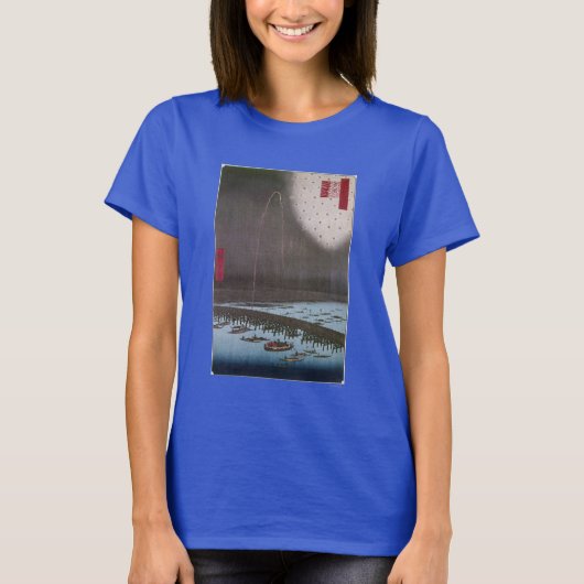 Hiroshige: Edo Uitzicht, 1858 T-shirt (Voorkant)