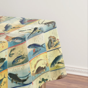 Hiroshige: Een Shoal van Vissen Japans Vis Prints Tafelkleed