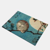 Hiroshige - Gehoornde uil esdoorn tak Deurmat (Schuin)