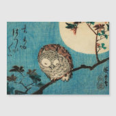 Hiroshige - Gehoornde Uil Maple Branch Magnetische (Voorkant)