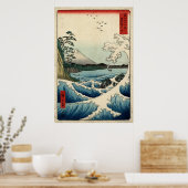 Hiroshige Het zee in Satta in de provincie Suruga Poster (Keuken)
