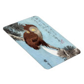 Hiroshige - Horned Owl, Pine, en Crescent Moon Magneet (Rechterzijde)