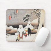 Hiroshige Japan SneeuwWaterverf Mousepad Muismat (Met muis)