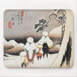  Hiroshige Japan SneeuwWaterverf Mousepad Muismat