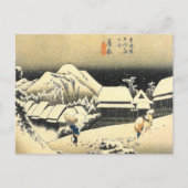 Hiroshige Japans Briefkaart sneeuwscène (Voorkant)
