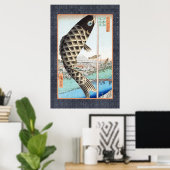 Hiroshige Koi Japanese Ukiyo-e Art Poster (Thuiskantoor)