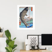 Hiroshige Koi Suido Bridge Japanse Ukiyo-e Art Poster (Thuiskantoor)