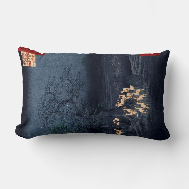 Hiroshige Midnight bij Changing Tree Japans Kussen (Voorkant)