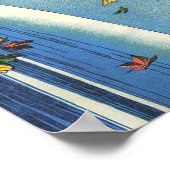 Hiroshige Moon Over A Waterfall Poster (Hoek)