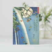 Hiroshige Moon Over A Waterfall Save The Date (Staand voorkant)