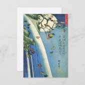 Hiroshige Moon Over A Waterfall Save The Date (Voorkant / Achterkant)