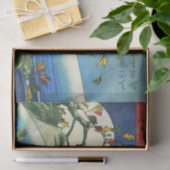 Hiroshige Moon over een waterval Japanse fijne kun Tissuepapier (Geschenk)