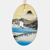 Hiroshige Mt. Fuji Japans kerstfeest Keramisch Ornament (Links)