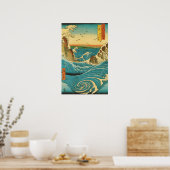Hiroshige Navaro Rapids Poster (Keuken)