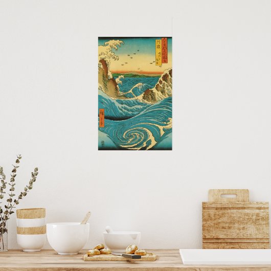 Hiroshige Navaro Rapids Poster (Keuken)