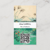 Hiroshige - Otsuki-plein in de provincie Kai - QR- Visitekaartje (Voorkant)