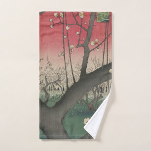 Hiroshige Pruimenlandgoed Kameido: Antieke Japanse Bad Handdoek
