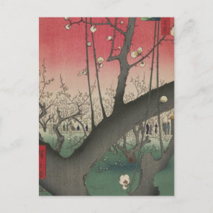 Hiroshige Pruimenlandgoed Kameido: Antieke Japanse Briefkaart