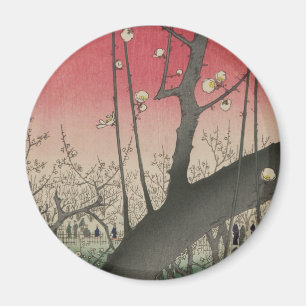 Hiroshige Pruimenlandgoed Kameido: Antieke Japanse Magneet