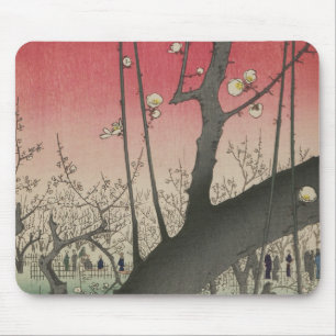 Hiroshige Pruimenlandgoed Kameido: Antieke Japanse Muismat