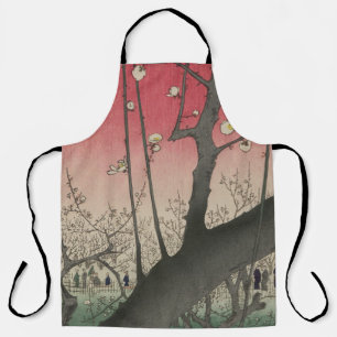 Hiroshige Pruimenlandgoed Kameido: Antieke Japanse Schort