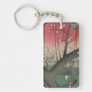 Hiroshige Pruimenlandgoed Kameido: Antieke Japanse Sleutelhanger