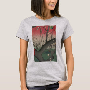 Hiroshige Pruimenlandgoed Kameido: Antieke Japanse T-shirt