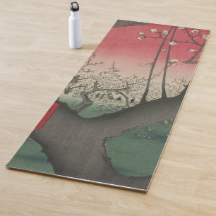 Hiroshige Pruimenlandgoed Kameido: Antieke Japanse Yogamat